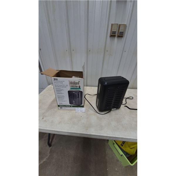 SAI Fan-Forced Electric Heater Radiateur, 1500 Watts, 3 Speed Setting, and Original Box