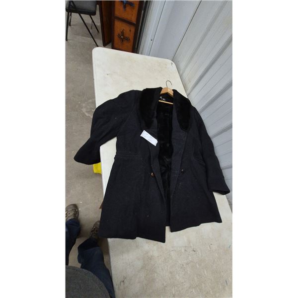 Mac-Mor Black Faux Fur-Lined Coat