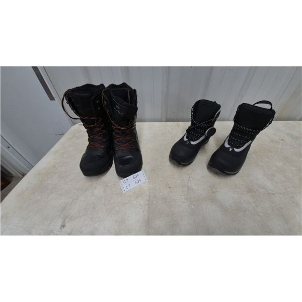Two Pairs of Wood River Men's Winter Boots and Two Pairs of Ski-Doo Winter Boots. Sz. 11