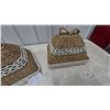Image 3 : Two Woven Rattan Food Domes and Two Woven Rattan Trays
