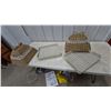Image 4 : Two Woven Rattan Food Domes and Two Woven Rattan Trays