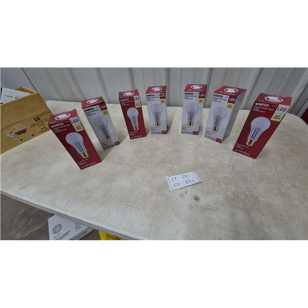 Six Satco S11491 LED 100/200/300W PS25 3-Way Soft White Light Bulbs