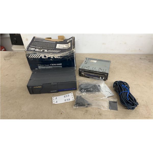Alpine CHM-S600 Compact Disc Auto Changer 1995, Car Stereo, Cables, and Mounting Hardware