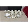 Image 1 : Vintage Porcelain Pansy Floral Tea Set with Gold Trim, 23 Pieces