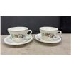 Image 4 : Vintage Porcelain Pansy Floral Tea Set with Gold Trim, 23 Pieces