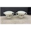 Image 5 : Vintage Porcelain Pansy Floral Tea Set with Gold Trim, 23 Pieces