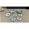 Image 9 : Royal Winton Grimwades Cornish Scenes Polperro Teapot, Creamer, Sugar, 12 Piece Ridgway China