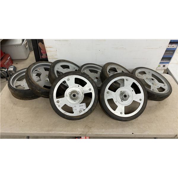 8 New Rubber Pressed Seeder Wheels