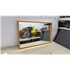 Image 3 : Rectangular Wall Mirror With Light Wood Frame, 37 × 23”