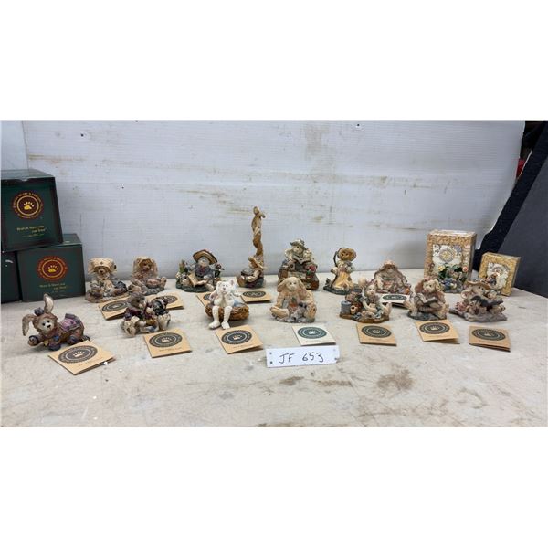 Boyds Bears and Friends Bearstone Collection Resin Figurines With Boxes and Certificates