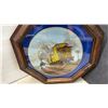 Image 2 : Three Christian Bell Porcelain "The Age of Steam" Wood Framed Plates by Ted Xaras