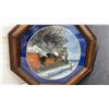 Image 4 : Three Christian Bell Porcelain "The Age of Steam" Wood Framed Plates by Ted Xaras