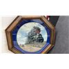 Image 6 : Three Christian Bell Porcelain "The Age of Steam" Wood Framed Plates by Ted Xaras
