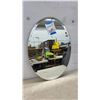 Image 2 : Oval Frameless Beveled Wall Mirror with Heavy Duty Mounting Clips, 30 × 22”