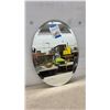 Image 4 : Oval Frameless Beveled Wall Mirror with Heavy Duty Mounting Clips, 30 × 22”