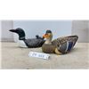 Image 1 : Ducks Unlimited Numbered Hand-Painted Common Loon With Chick and Mallard Hen With Ducklings