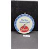 Image 1 : Vintage Pearl Lager Beer "The Beer Around Here" Round Wall Thermometer by Pam Clock Company, 12”