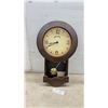 Image 1 : Bulova P714 Quartz Pendulum Wall Clock with Wooden Schoolhouse-Style Case, 23 × 14”