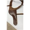 Image 2 : Vintage Brown Leather Shoulder Holster for Semi-Automatic Pistol