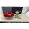 Image 1 : Chafing Dish With Sterno Fuel Cans, Pampered Chef Baking Stone, Vintage Hand Crank Egg Beater