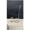 Image 4 : Glass Punch Bowl Set with Ladle, 12 Demitasse Cups and Artificial Grapes