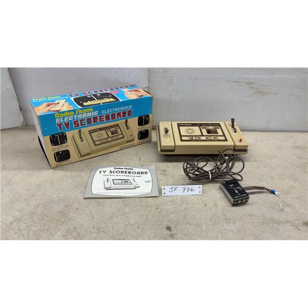 Radio Shack Electronic TV Scoreboard Console Model 60-3004, 1976, with Box and Manual