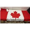 Image 1 : New Artistic Creations 18' White Giant Flag Pole 2 Canadian National Flags
