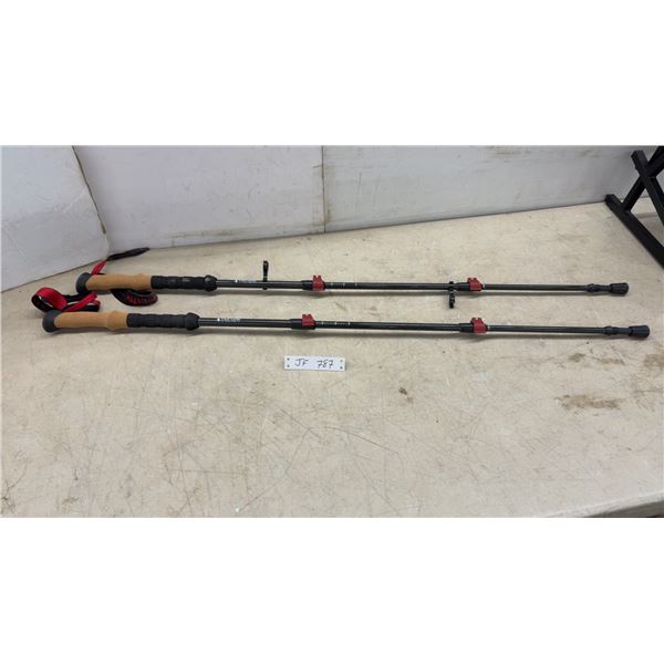 TheFitLife Trekking Poles with Cork Handles and Quick-Lock Adjustable Shafts, Pair