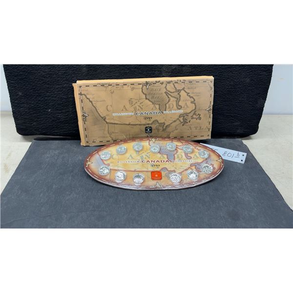 Royal Canadian Mint 1999 Millennium Canada 12-Coin Quarter Collection Set with Box