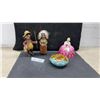 Image 1 : Royal Doulton "Victoria" HN 2471 Bone China Figurine, 7” Tall, Trinket Dish, and Two Troll