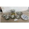 Image 1 : Myott "The Hunter" Dinnerware, Glassware, and Pyrex Perculator