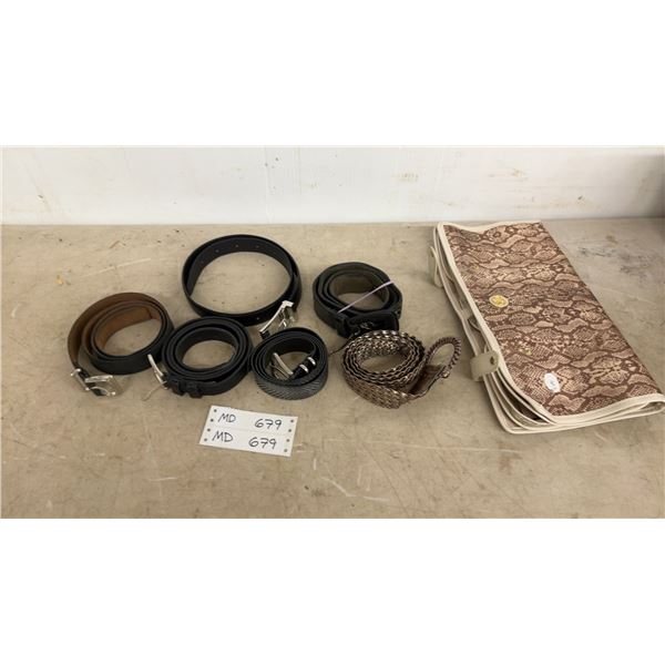 Assorted Women's Belts and Travel Organizer