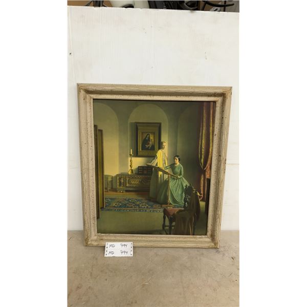 Framed Print of “The Music Lesson” by Frederic Leighton, 21”×25”