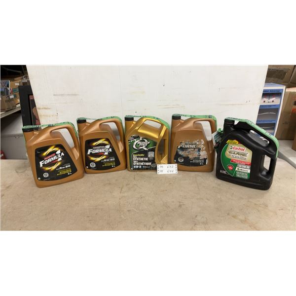 5 Sealed 5L Jugs of 5w-20 Synthetic Oil