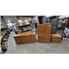 Image 1 : Oak Dresser with Mirror, Tall Chest of Drawers, and Nightstand