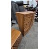 Image 7 : Oak Dresser with Mirror, Tall Chest of Drawers, and Nightstand