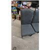 Image 3 : Six Dark Gray Upholstered Dining Chairs with Nailhead Trim