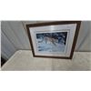 Image 1 : “Snowy Stalker” Print by B. Finan, 1991, Framed and Matted