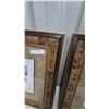 Image 4 : Pair of Framed Floral Prints, Each with Ornate Gold and Brown Frame, 21”×24”