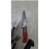 Image 2 : Assorted Knives and Multi-Tool: Fixed Blade Knife, Wood Handle Knife, Multi-Tool and Sheath