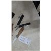 Image 4 : Assorted Knives and Multi-Tool: Fixed Blade Knife, Wood Handle Knife, Multi-Tool and Sheath