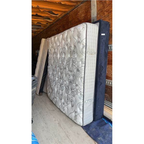 King Mattress, Split Box Spring and Bed Frame
