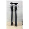 Image 5 : Wrought Iron 7-Light Hanging Candelabra and Pair of Scroll Wall Candle Sconces