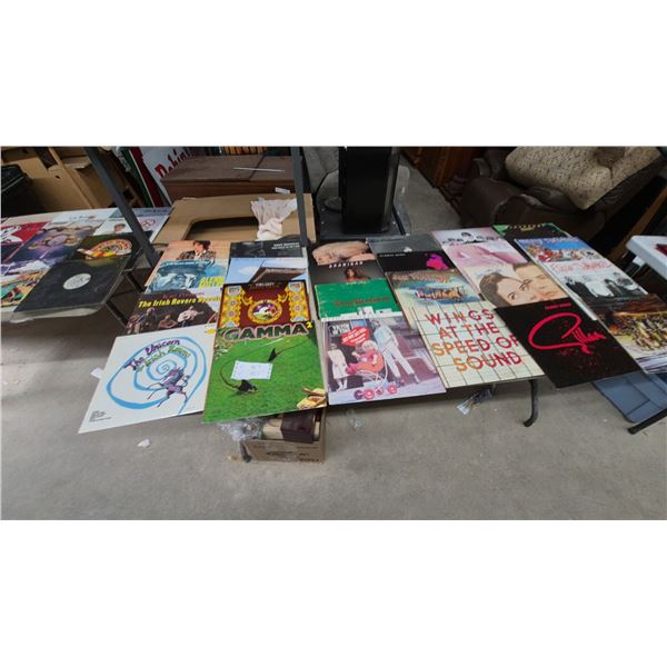 48 Vintage Vinyl Record Album Collection: Bob Dylan, Tina Turner, Toto, Thin Lizzy