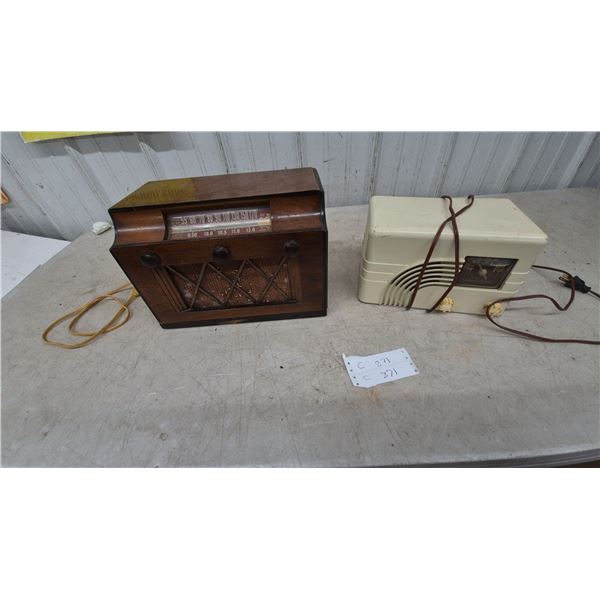 Two Vintage Radios: Northern Electric and Westinghouse Wood Case Radio