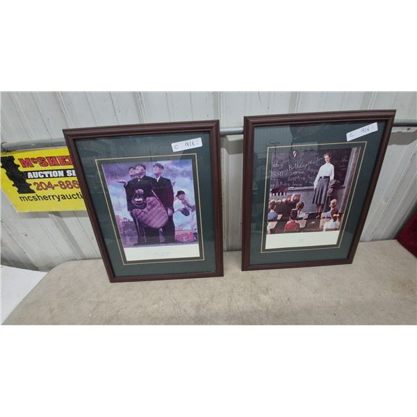 Two Framed Norman Rockwell Prints