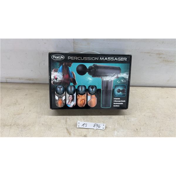 FineLife Percussion Massager with 4 Massage Heads, 6 Speeds, Rechargeable Cordless