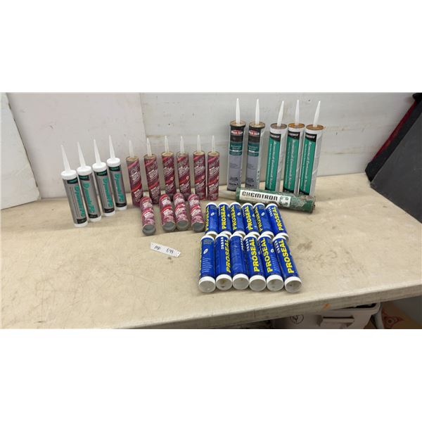 Sealant: Tremco Dymonic FC, Excel Butylloid, Black Jack, Proseal, Chemtron