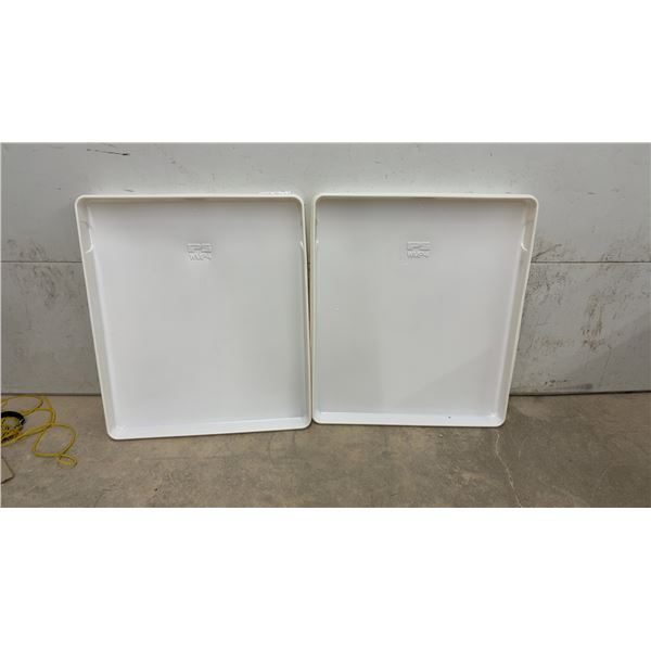 Four IPS WMP4 White Plastic Drip Pans, 36 × 31”