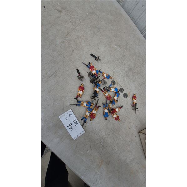 Table Hockey Player Figures, Red and Blue Teams